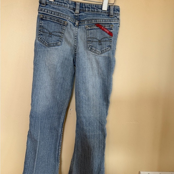 Z. Cavaricci Blue Flare Jeans with Floral Embroidery Sz.S - Picture 2 of 4